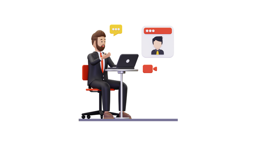 video interview illustration
