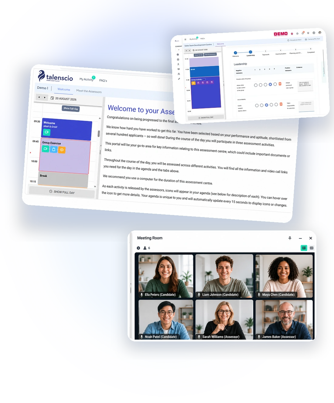 Talenscio platform screenshots for early careers
