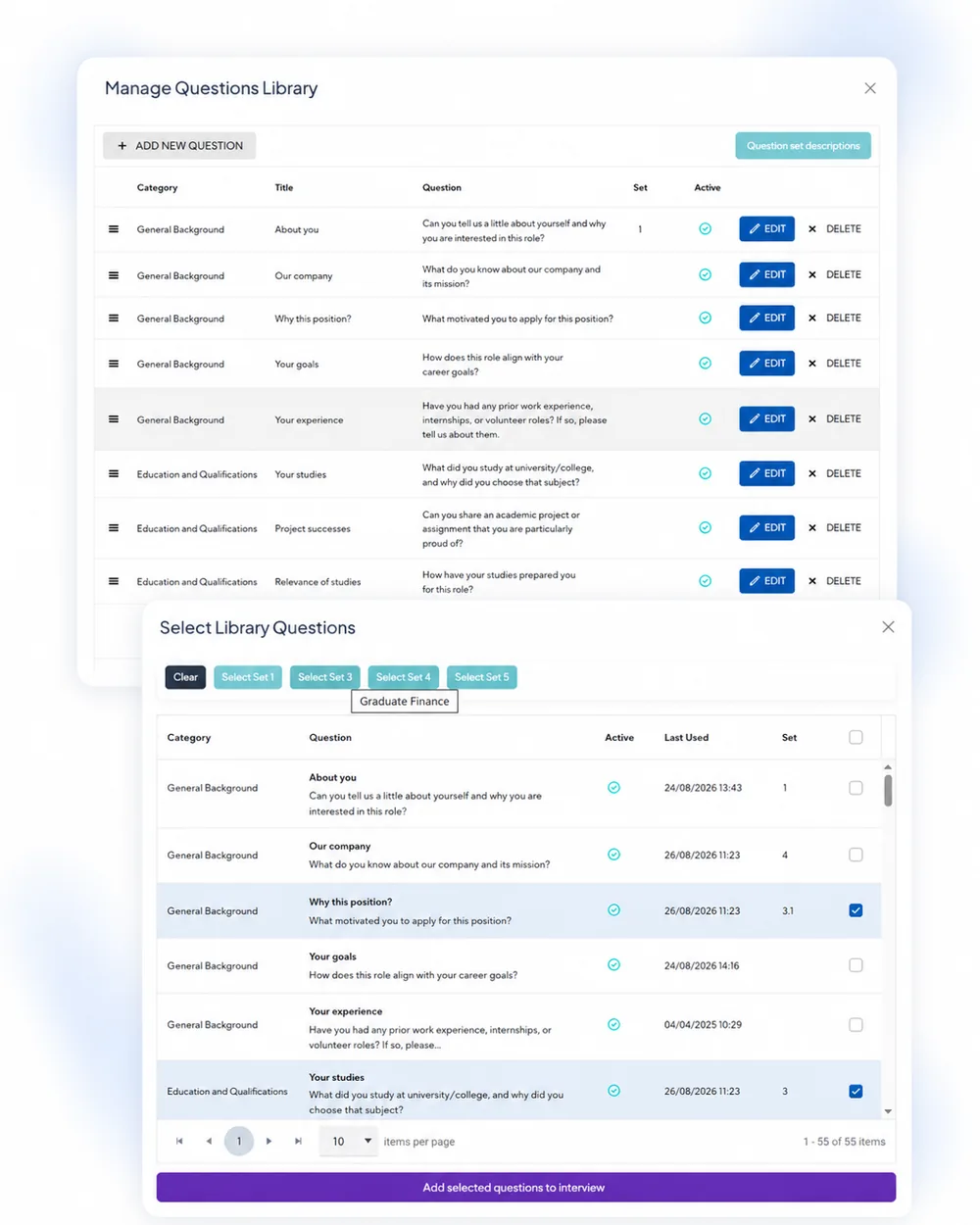 Talenscio Video Questions Screenshot