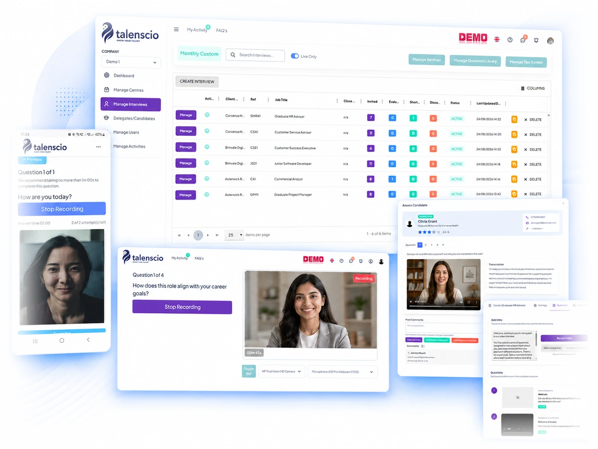 Talenscio screenshots for hero