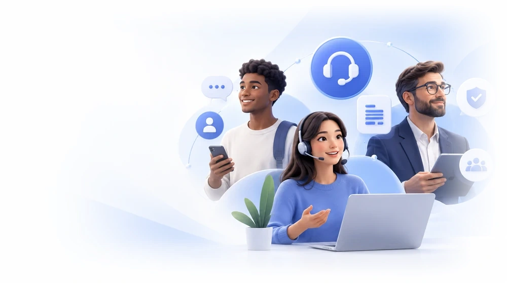 Talenscio support image of 3 people